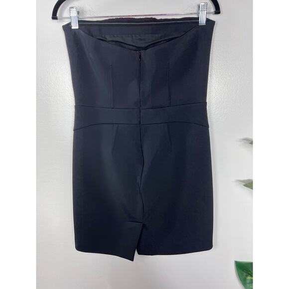 Maje Dress Tweed Jacquard Bandeau Strapless Bodycon Sheath Mini Short - Picture 5 of 10